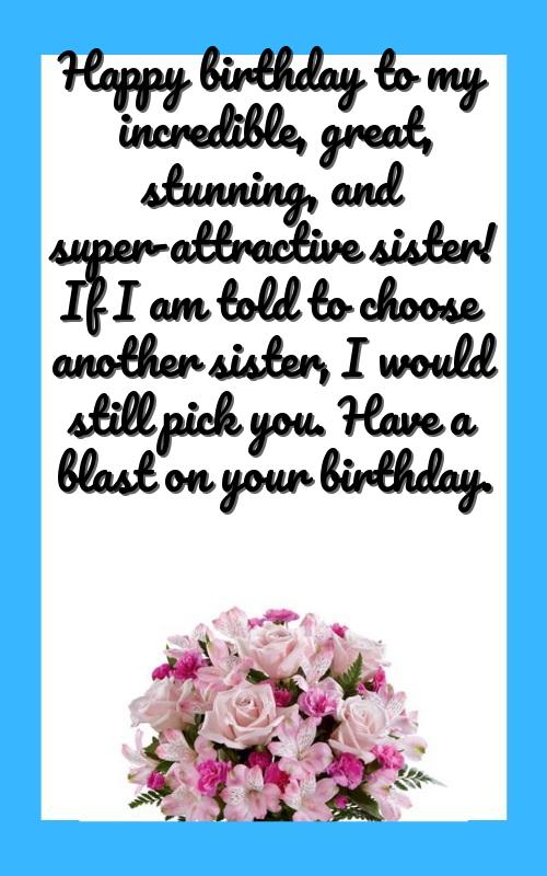 birthday quotes for sister in english